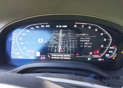 2021 BMW X3 M из США, поврежденный, VIN 5YMTS0C01M9F38219